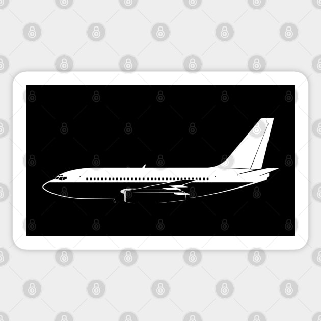 Boeing 737-200 Silhouette Sticker by Car-Silhouettes